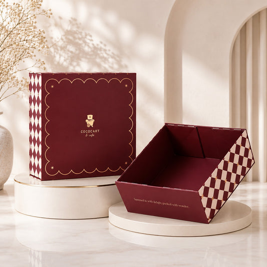 Maroon Flatpack 10*10 Box