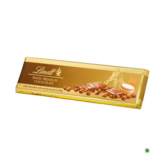 Lindt Gold Tab Milk with Hazelnuts 300g