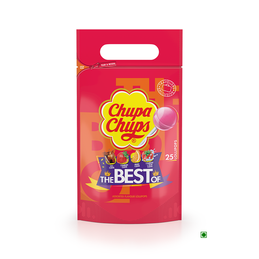 A Chupa Chups Best of Bag 300g on a white background.