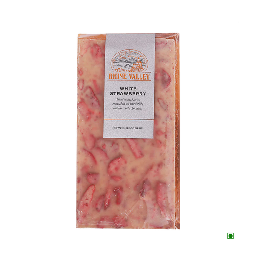 Rhine Valley White Strawberry Bar 100g