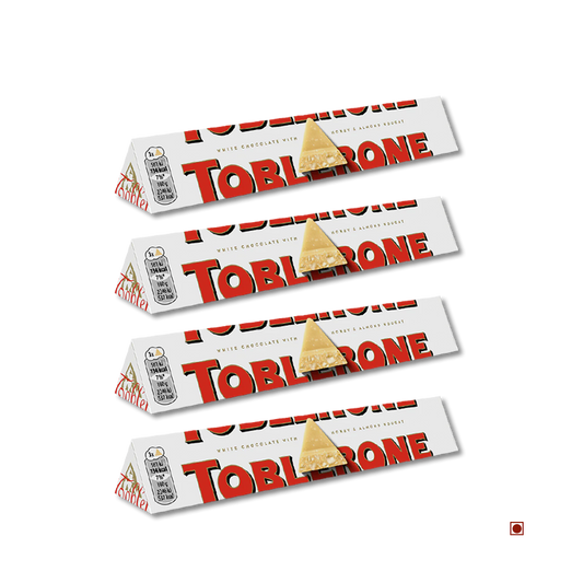 Toblerone White Chocolate Pack of 4 (100g X 4) 400g