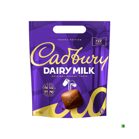 Cadbury Dairy Milk Chunks Bag 250g