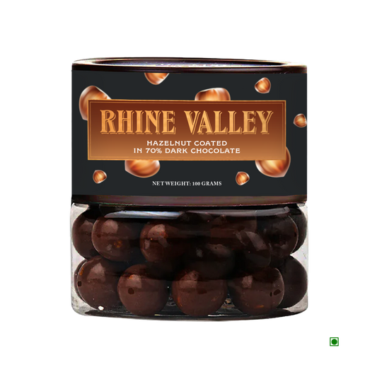 Rhine Valley Hazelnut 70% Dark Dragees 100g