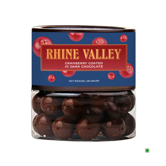 Rhine Valley Cranberry 70% Dark Dragees 100g