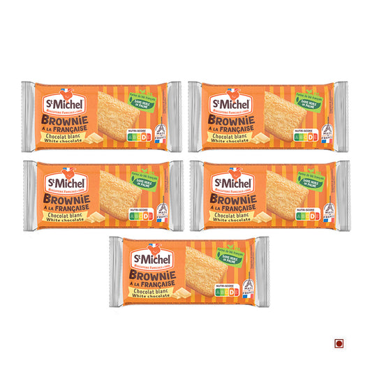 St. Michel White Chocolate Brownies Pack of 5 (30g X 5) 150g