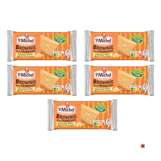St. Michel White Chocolate Brownies Pack of 5 (30g X 5) 150g