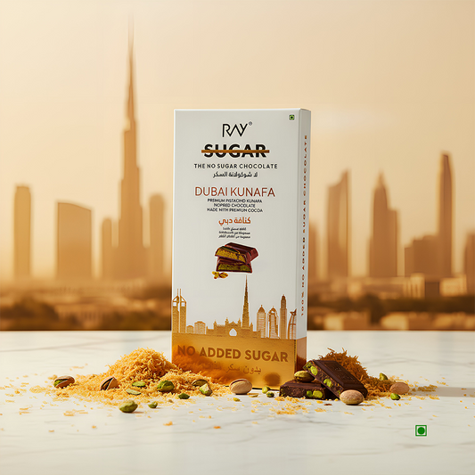Ray No Sugar Milk Dubai Kunafa Chocolate 200g