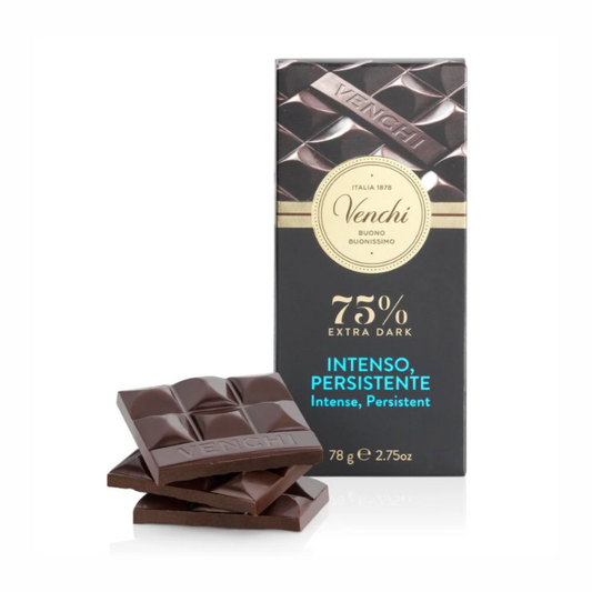Venchi 75% Extra Dark Chocolate Bar 78G