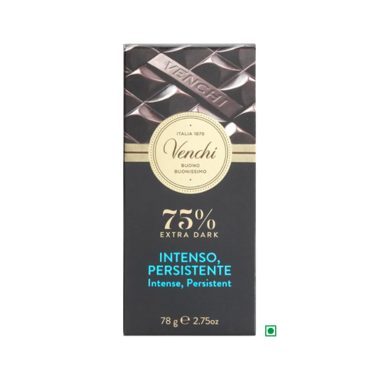 Venchi 75% Extra Dark Chocolate Bar 78G