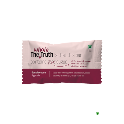 The Whole Truth Double Cocoa Protein Bar 55g whole the truth granola bar.