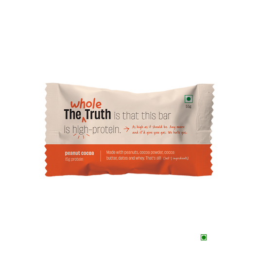 Indulgent The Whole Truth Peanut Cocoa Protein Bar 55g.
