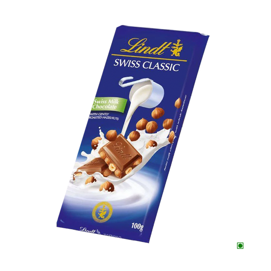Lindt Swiss Classic Milk Hazelnut Bar 100g