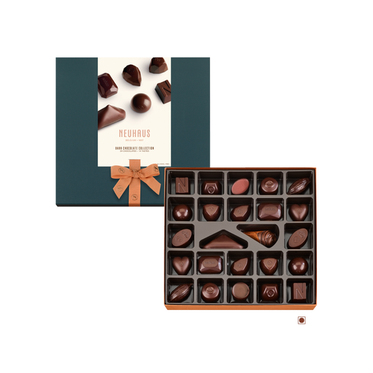 A Neuhaus Dark Collection 24pc 265g in a brown box.