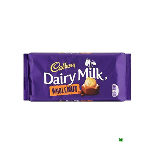 Cadbury Dairy Milk Chocolate With Whole Nuts Bar 180g with walnuts.
