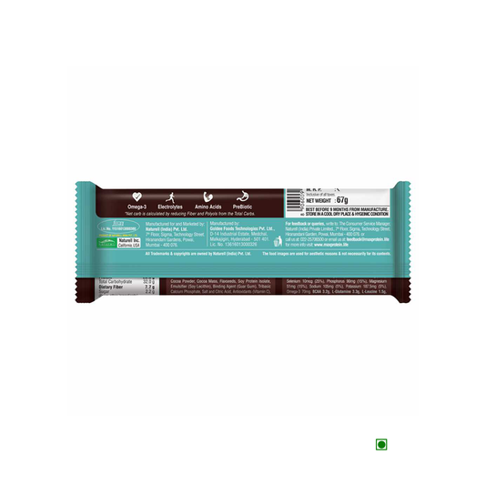 An image of a RiteBite Max Protein Active Choco Slim Bar 67g - Pack of 1 on a white background.