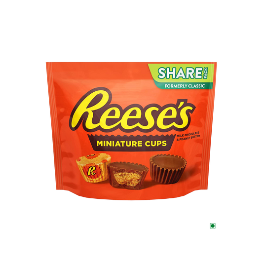 A bag of Hershey's Reese Peanut Butter Cup Bag 298g.