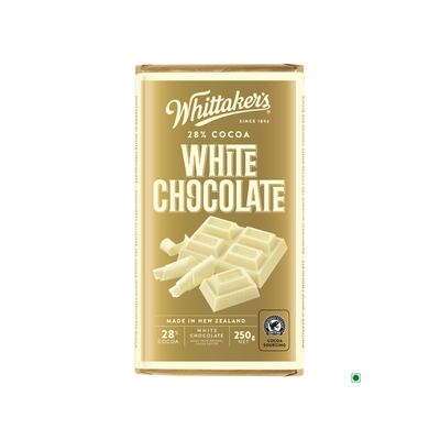 A Whittakers White Bar 250g on a white background.