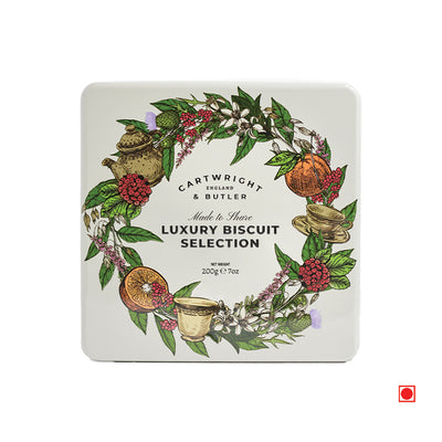 Cat Wright bakes a Cartwright & Butler Luxury Assorted Biscuit Box 200g in a cream tin.