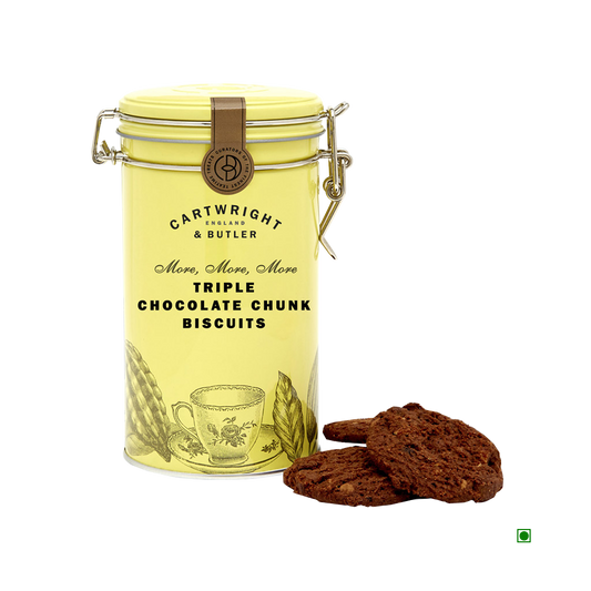 Cartwright & Butler Triple Chocolate Chunks Biscuits Tin 200g