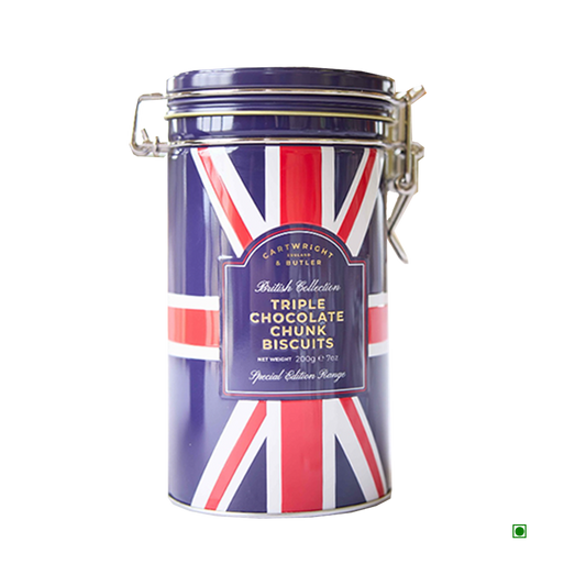 Cartwright & Butler Great British Collection - Triple Chocolate Chunk Biscuits In Tin 200g