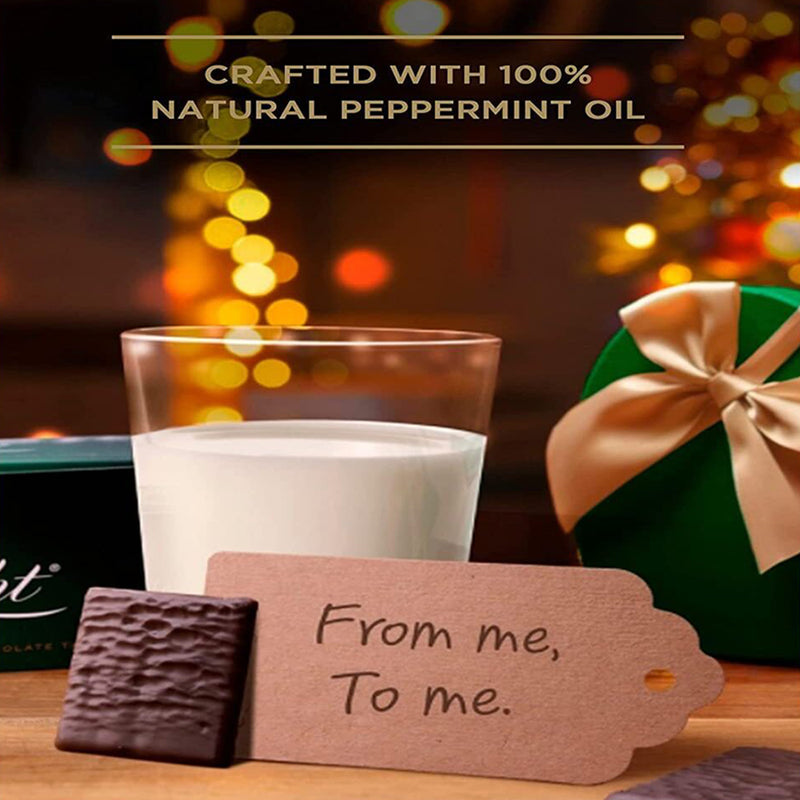 An After Eight Mint Chocolate Thins Box 200g with a tag that says from me to you.