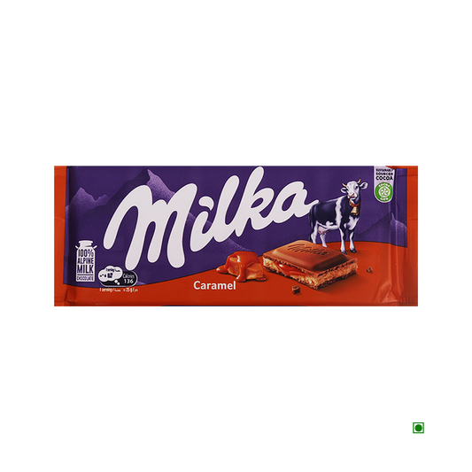 Milka Caramel Milk Chocolate Bar 100g