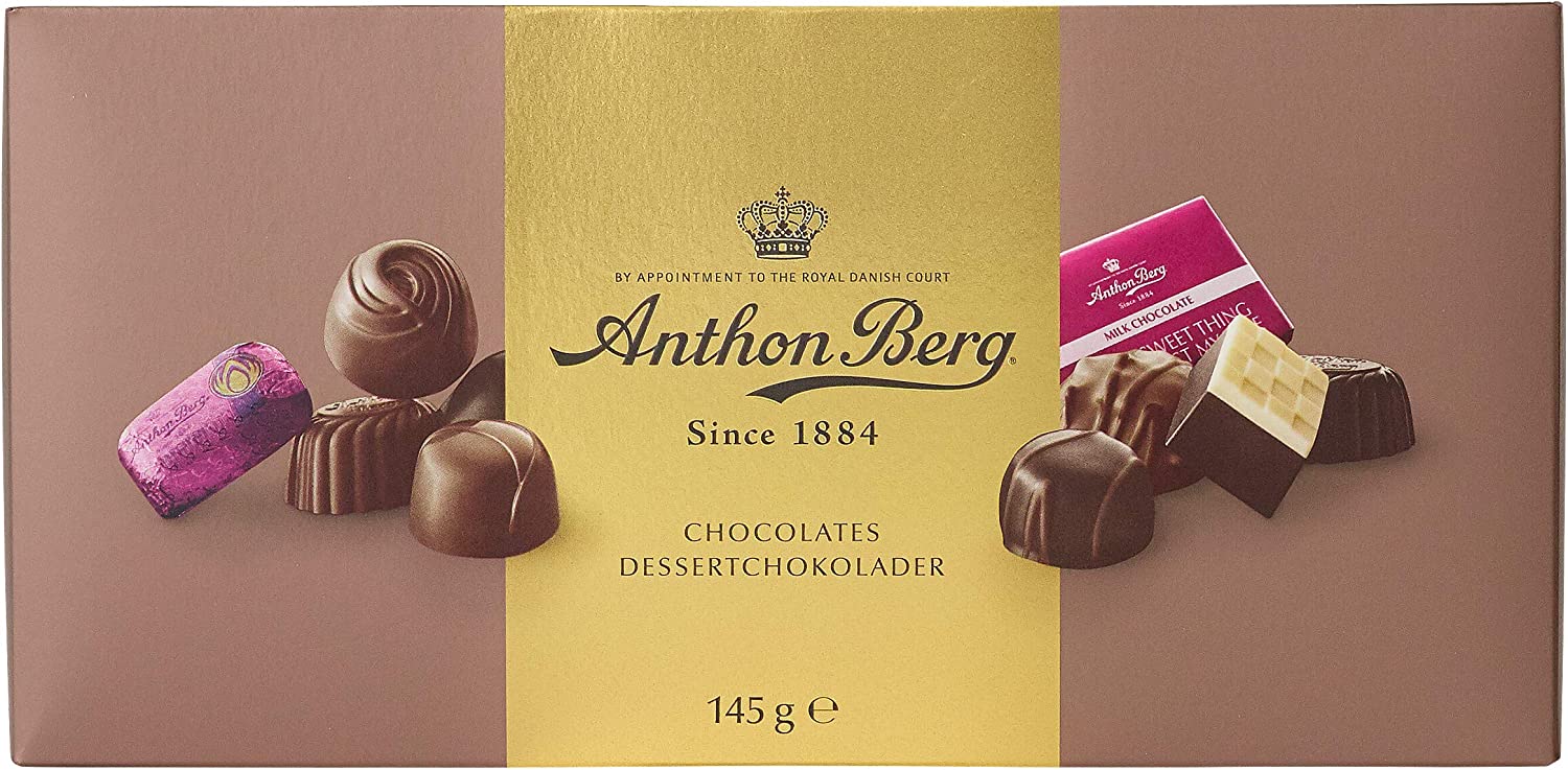 Anthon Berg Favourites Box 145g chocolates in a box.