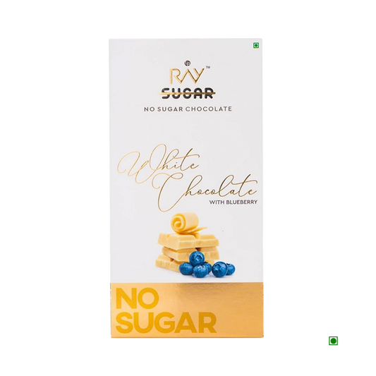 Ray No Sugar White Chocolate with Blueberry 90gm