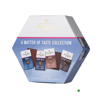 Anthon Berg A Matter Of Taste Collection Gift Box 150g, Anthon Berg's collection of chocolate pieces inspired by coffee.