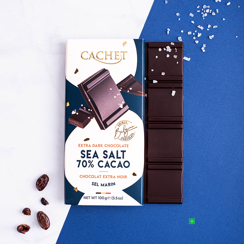 Cachet Caramel & Sea Salt Dark Chocolate Belgium 100g