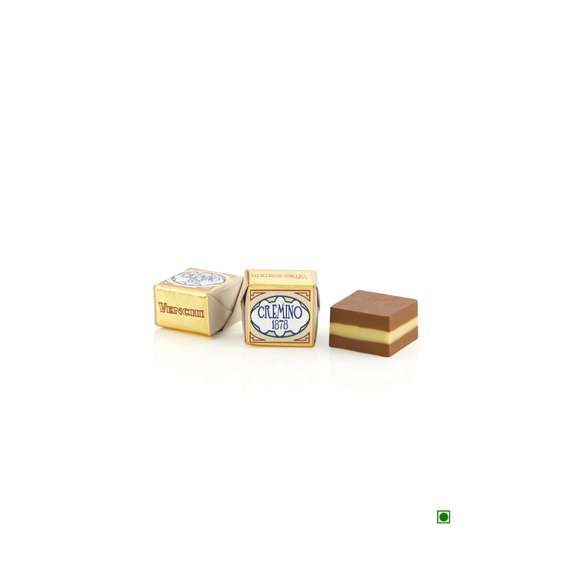 Three boxes of Venchi Cremino 1878 100/250g chocolates on a white surface.
