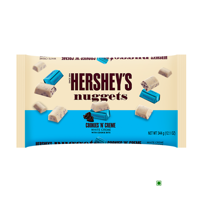 Hershey's Nuggets Cookies 'N' Creme 344g with chocolate and caramel.