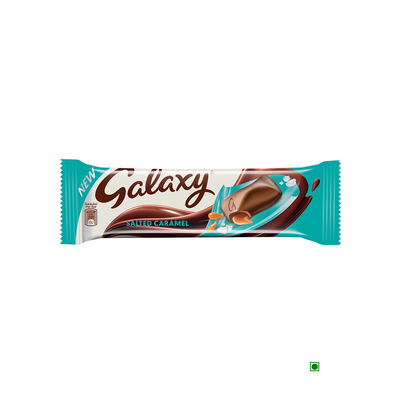 A Galaxy Salted Caramel Bar 40g on a white background.