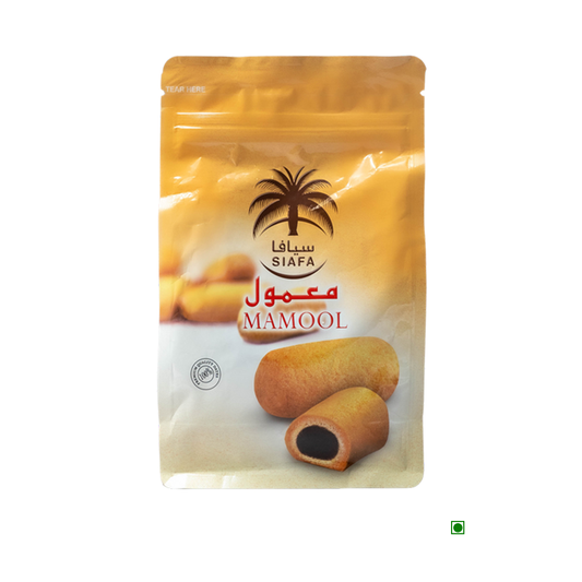 A Siafa Dates bag of mangoes on a white background.