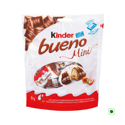Indulgent Kinder Mini Bueno 97g chocolate.