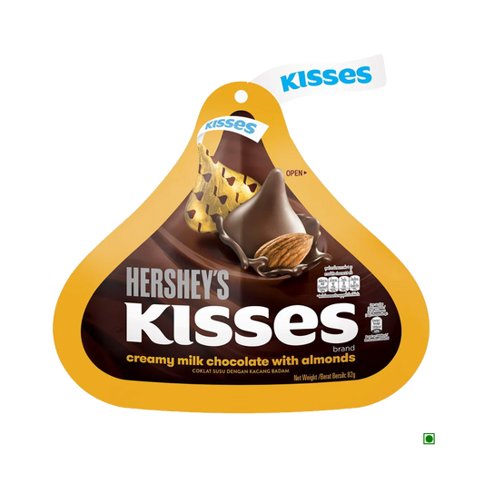 Hershey Kisses With Almonds Pouch 82g