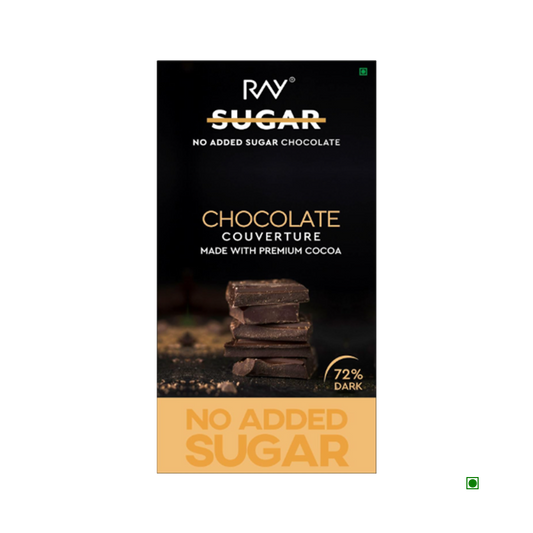 Ray No Sugar 72% Dark Couverture Chocolate 80g
