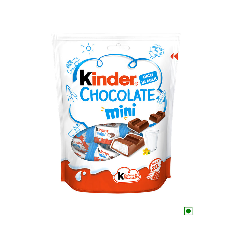 Kinder Mini Chocolate T20 120g, a delightful treat originating from Italy, now conveniently available in a bag.