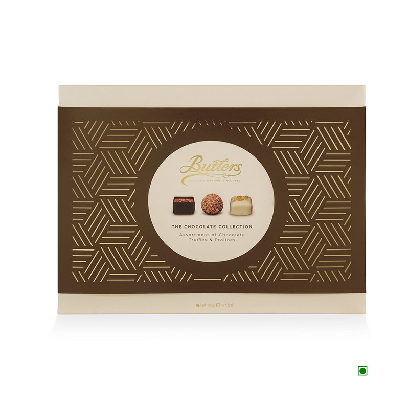 A box of Butlers Chocolate Collection Giftbox 185g in a brown box.