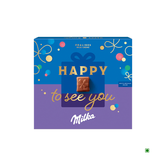 Milka Chocolate Creme Pralines Happy To See You Box 110g