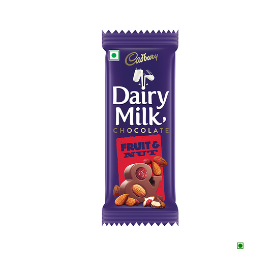 The Cadbury Dairy Milk Fruit & Nut Chocolate Bar 80g, created with milk chocolate and encapsulated in its signature purple packaging, showcases almonds and raisins. This treat is made with sustainably sourced cocoa to provide a deliciously indulgent experience with every bite.