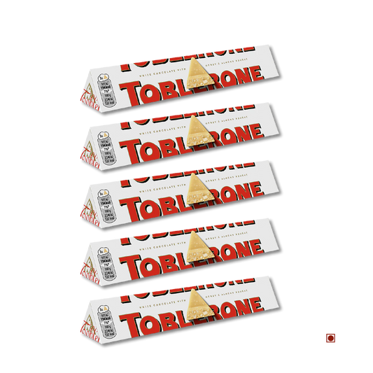 Toblerone White Chocolate Pack of 5 (100g X 5) 500g