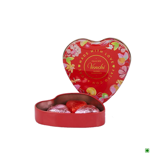 Venchi Small Valentine Heart Tin Box 48g