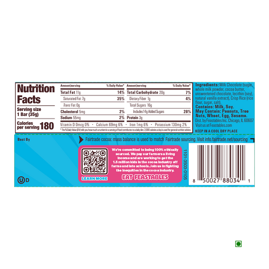 Mr.Beast Feastables Milk Crunch Bar 35g