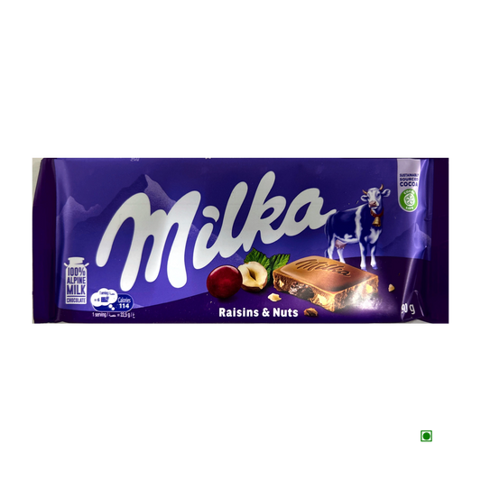 Milka Raisin Nut Bar 90 Gm
