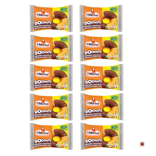 St. Michel French Doonuts Chocolate Marble Pack of 10 (30g X 10) 300g