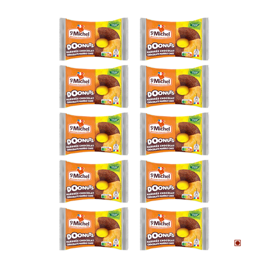 St. Michel French Doonuts Chocolate Marble Pack of 10 (30g X 10) 300g