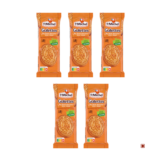 St. Michel Butter Biscuit Pack of 5 (51g X 5) 255g