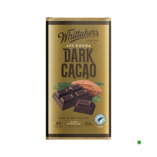 Whittakers 62% Dark Cacao Bar 250g