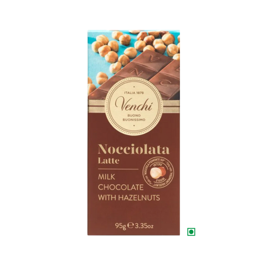 Venchi Milk Chocolate Hazelnut Bar 95G